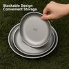 Titanium Purification Plate Ultra Lightweight Portable Safe Circular Dining Plate Hiking Picnic Barbecue Home Outdoor Cookware
