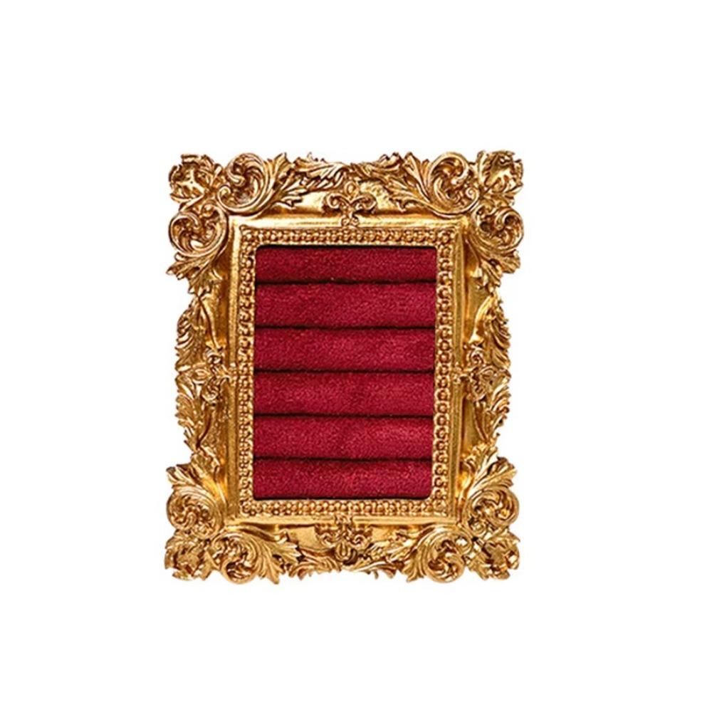 

Velvet Ring Jewelry Tray Photo Frame Photo Frame Ring Tray Photography Display Item Prop золотий