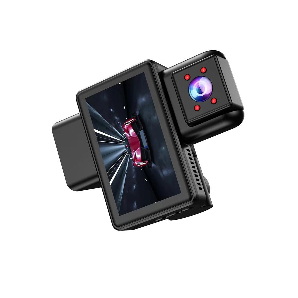 Dash Cam with Triple Recording, HD 1080P, WiFi, Infrared Night Vision, and Ultra-wide-angle Triple Lens