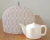 Rene-Dieu Kukshome Tea Cosey, Leaf/Greige, 25 x 14 x 6 cm, 36400041