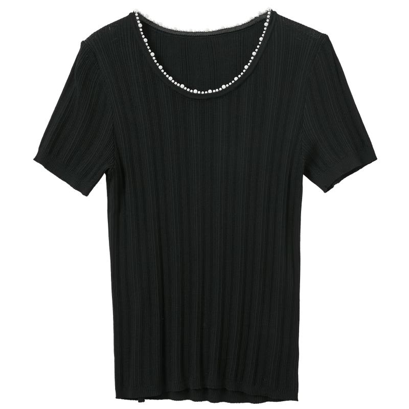 Sancai Women s Slim Fit Short Sleeve Knit Top XL 170/92A