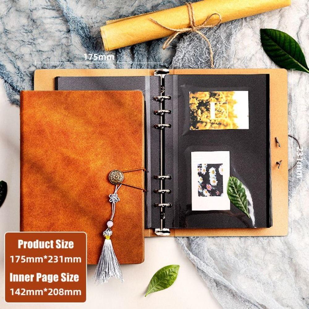 

Portable Photo Album Self Adhesive Scrap Book Photo Albums for Travel Wedding Memory Books Style 2