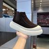 Winter velvet warm thick-soled leather boots thickened Martin boots casual high-top cotton shoes zmd