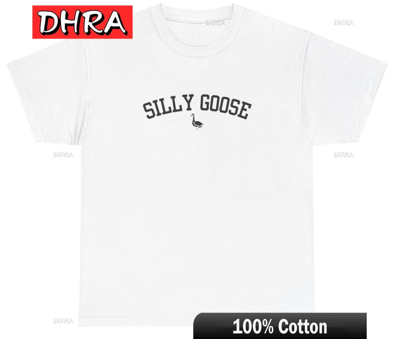 

Silly Goose T Shirt Funny Ironic Varsity Style Gen Z Ironic Oddly Specific Tee Tshirts for Couples Hombre Hip Hop Top TShirt S