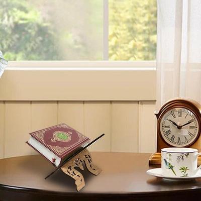 Eid Mubarak Wooden Quran Holy Book Stand Holder Display Home Ramadan Decor Rack Muslim Ornament Bible Shelf Folding Islamic V0O2
