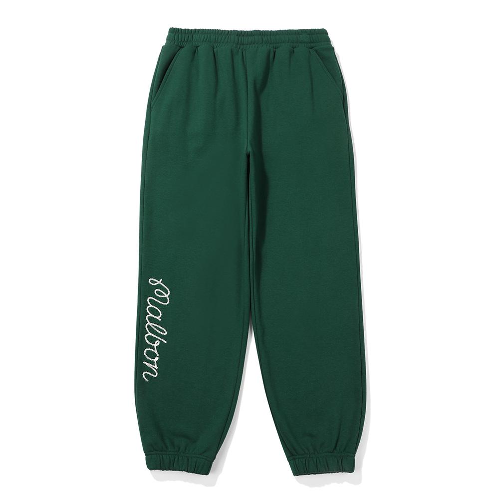 MALBON GOLF Malbon Script Brushed Sweatpants Green (Man)