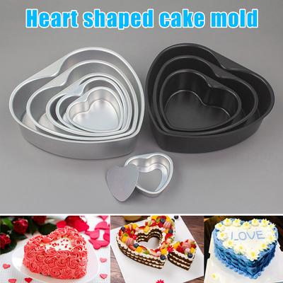 Formă de prăjitură în formă de inimă de 4/5/10 inci, cu fund detașabil, pentru copt, antiaderentă, bricolaj, mousse, patiserie, tigaie pentru prăjituri, unelte, gadget de bucătărie