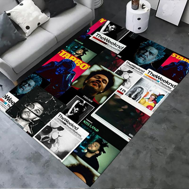 The Weeknd Teppich für Wohnzimmer Schlafzimmer Zuhause Sofadekoration, Kinder Spiel rutschfeste Bodenmatte