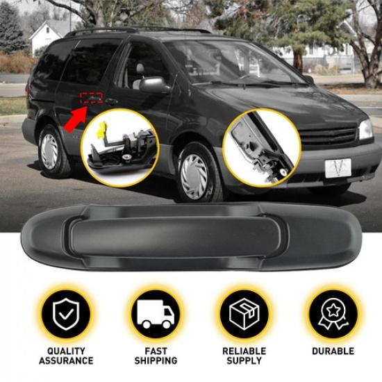 Door Rear Handle Door Sliding Left or Fit Right Toyota 1998-2003 Black Sienna