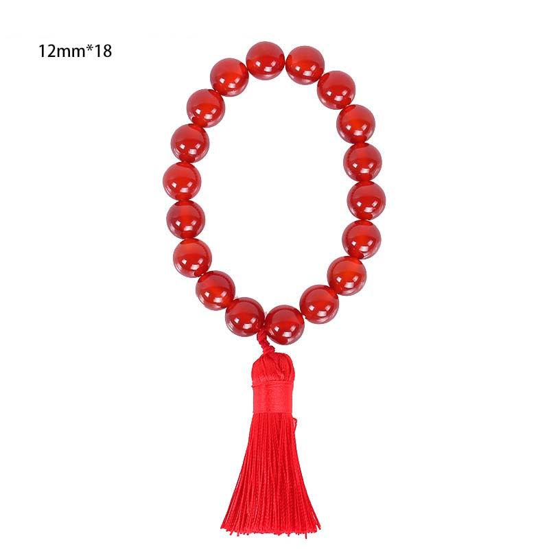 

Genshin Impact 2 шт Браслет Ху Тао Бусины из красного агата Косплей Реквизит Ювелирные украшения Декор M