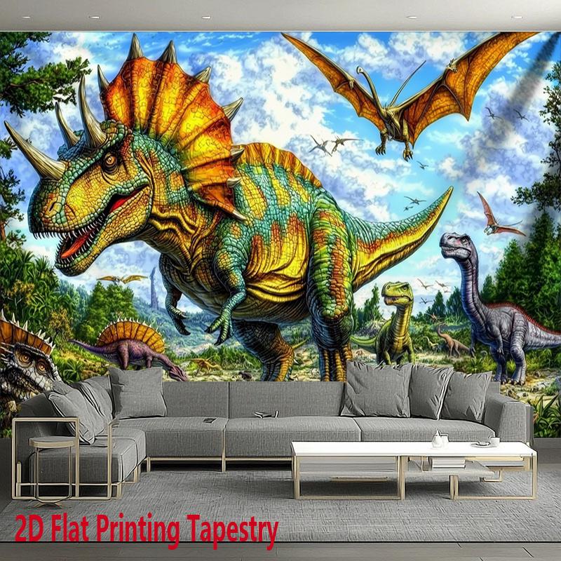 Dinosaur Fantasy Theme Digital printing polyester wall tapestry suitable for use in living rooms bedrooms offices bars party