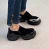 Retrostil färgmatchande matta enpedaliga latskor enkla höjande plattform enkelskor loafers dammjukt läder små läderskor