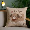 Advanced Cartoon Animals Cushion Cover Plush Fabric DoubleSided Printed Invisible Zipper Sofa Pillow Case Home Bedroom Decor