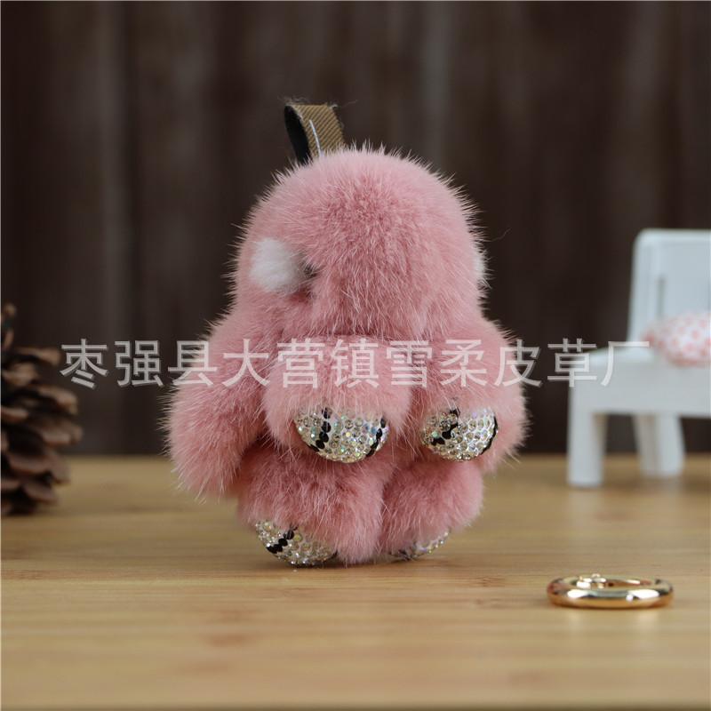 Mink Hair Bunny Mini Cute Fur Cute Rabbit Plush Jewelry Bag Keychain Pendant Mobile Phone Pendant
