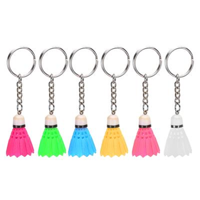 6 Pezzi Mini Simulazione Badminton Portachiavi Portachiavi Ciondolo Moda Decorazione da Appendere