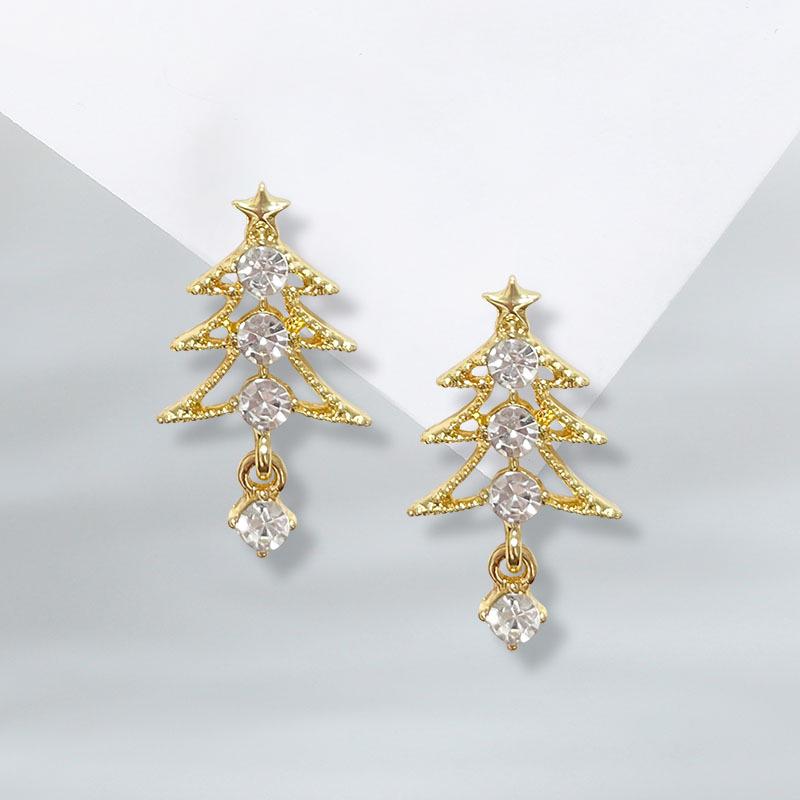New S925 Silver Needle Christmas Collection Asymmetrical Earrings: Sweet & Cute Holiday Gifts for Women