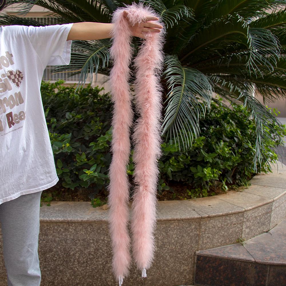 2M Turkey Marabou Feather Boa 11-50g for Scarf Clothing Christmas tree Decor Shawl Craft Costume Wedding Dress Plume Accessories