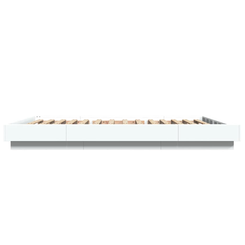 Vidaxl Rama Łóżka, Biała, 140X190 Cm, Materiał Drewnopochodny