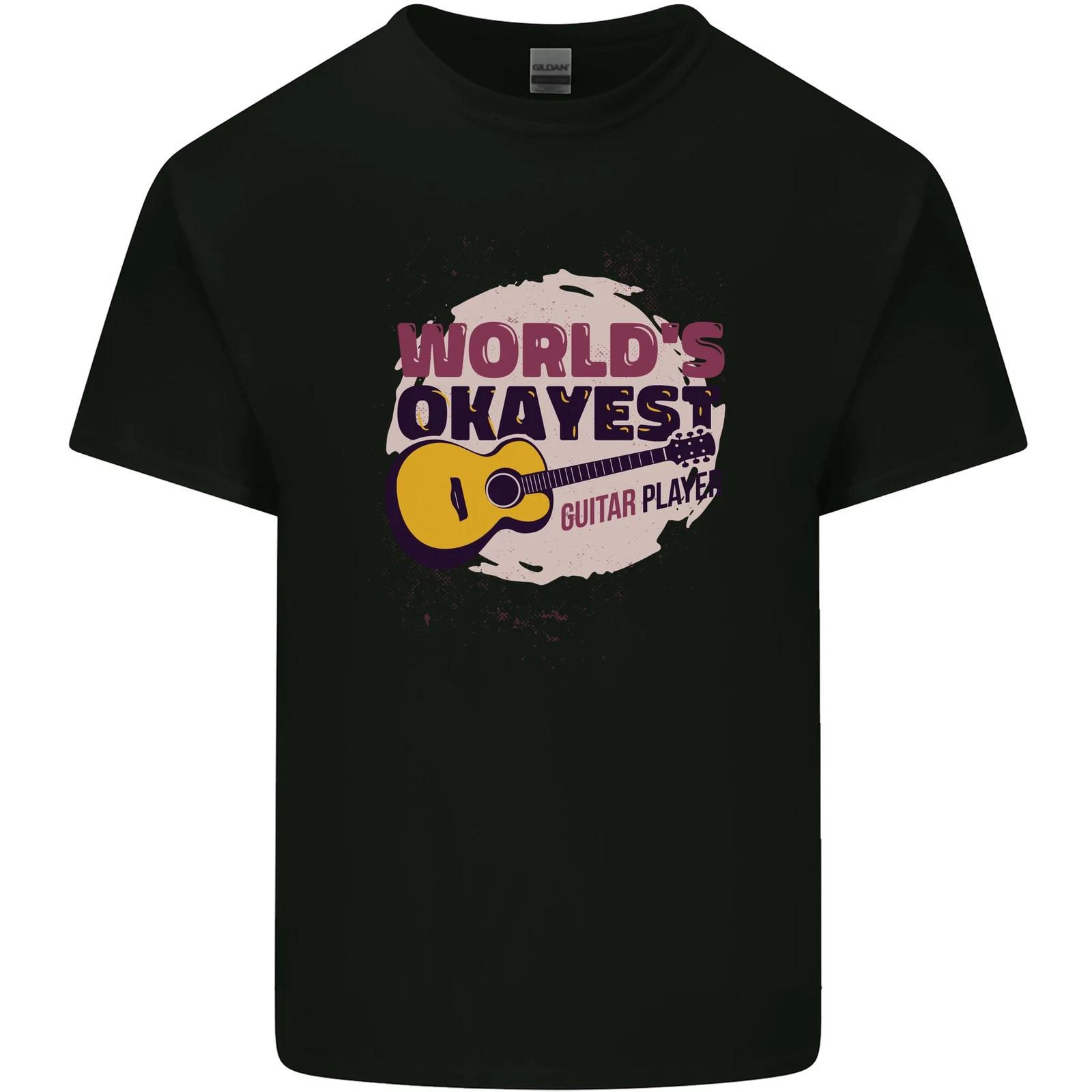 Worlds Okayest Guitar Player Funny Kids T-Shirt Childrens S