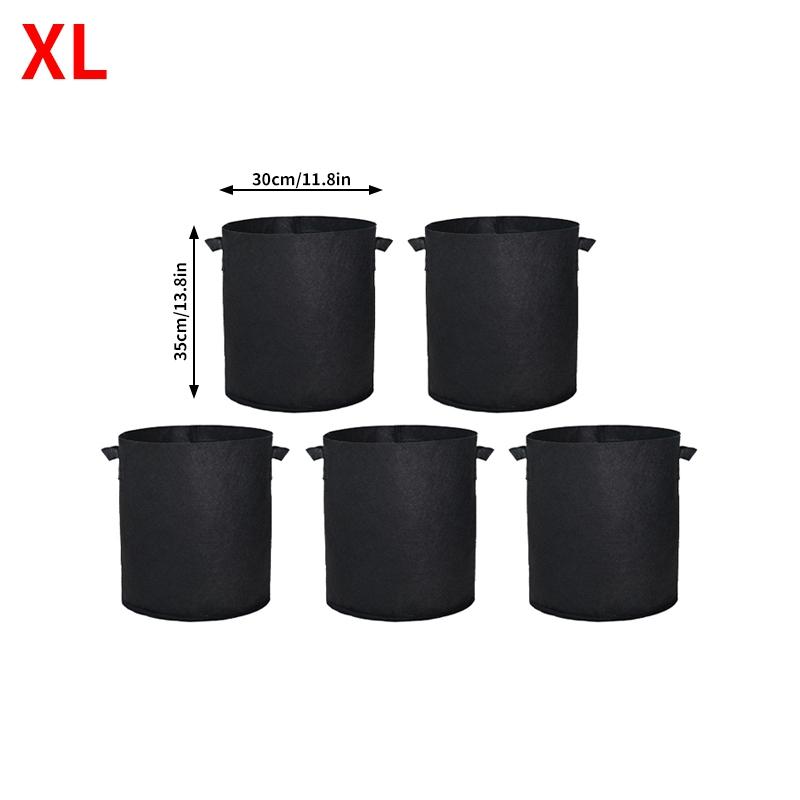 5PCS Vegetable Grow Bags Felt Planting Bag Potato Tomato Seeding Pots Flower Planting Nursery Pots Accessories