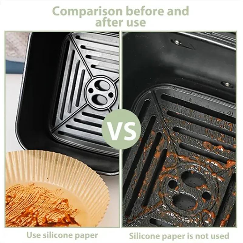 30/50Pcs Kitchen Gadgets Disposable Pastry Molds Paper Pad Air Fryer Measuring Tools & Scales Kitchens Accessories Non-stick Mat