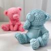 Candle Mold for Candle Making Sitting Bear Silicone Mold for Aromatherapy Plaster Colored Gypsum Mould DIY Crafts