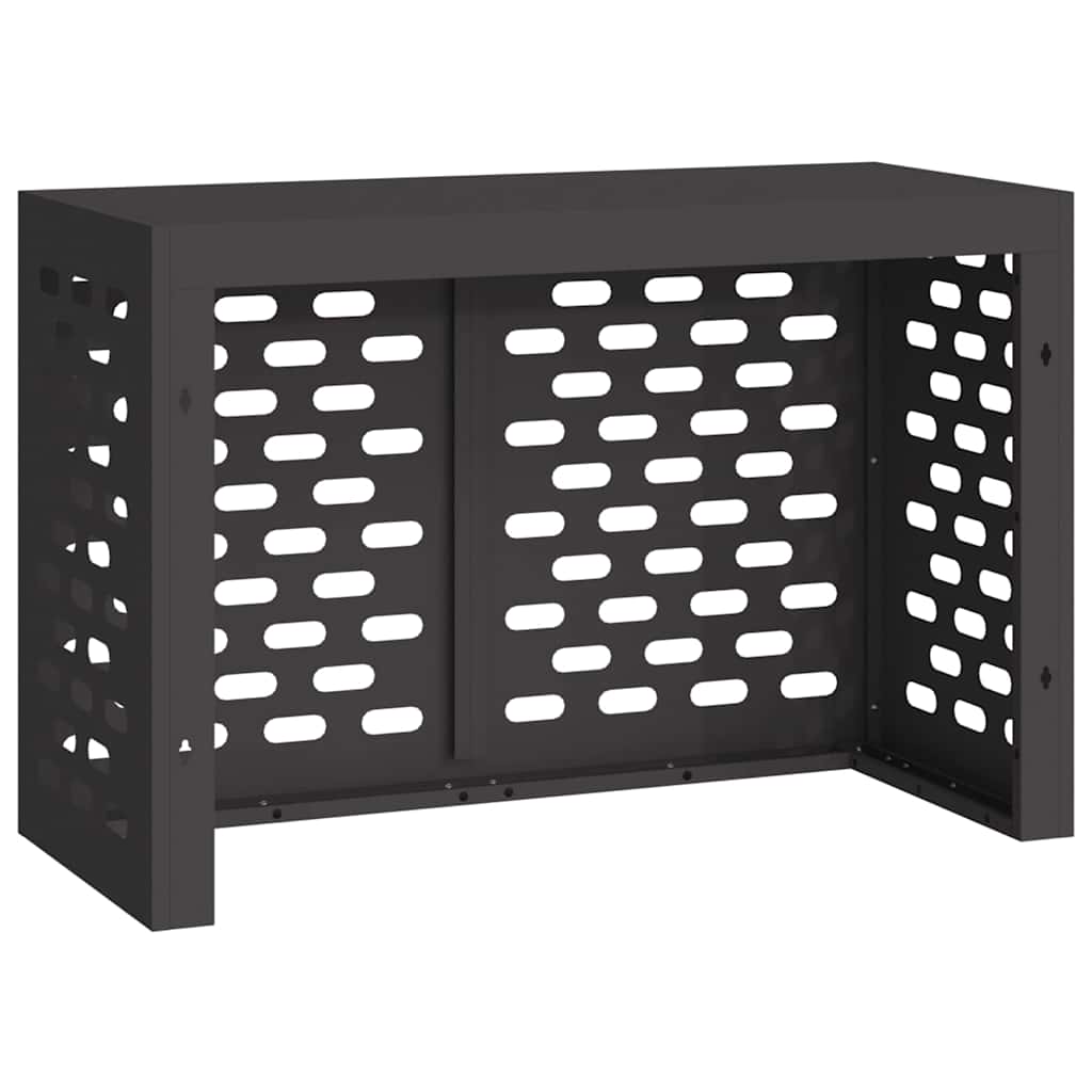 Air Conditioner Cover Black 90 x 40 x 60 cm Steel