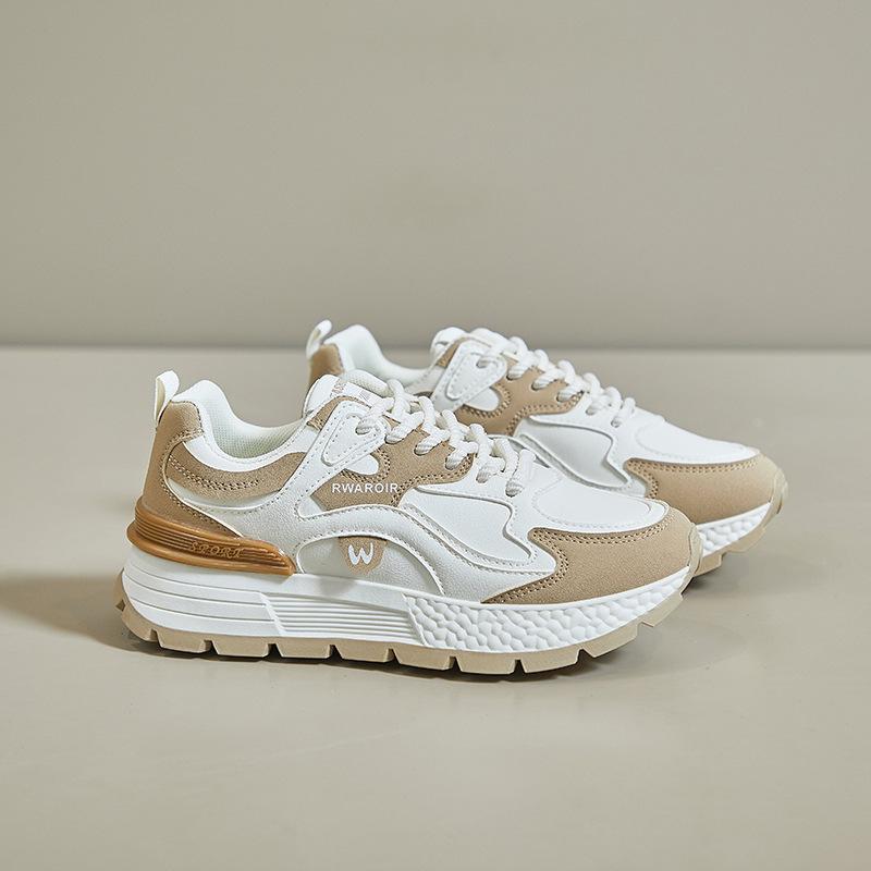 New Dad Shoes for Women's Spring Student Sports Running Shoes Casual Thick Sole Heightening