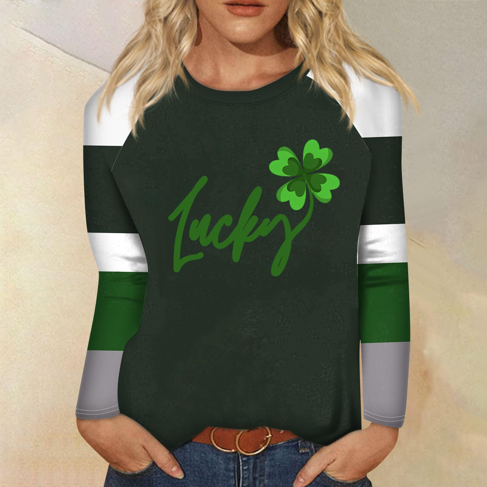 

Рубашка для женщин, модная повседневная футболка с рукавом реглан, круглым вырезом и длинным рукавом, свободная футболка с принтом, женский топ S циан