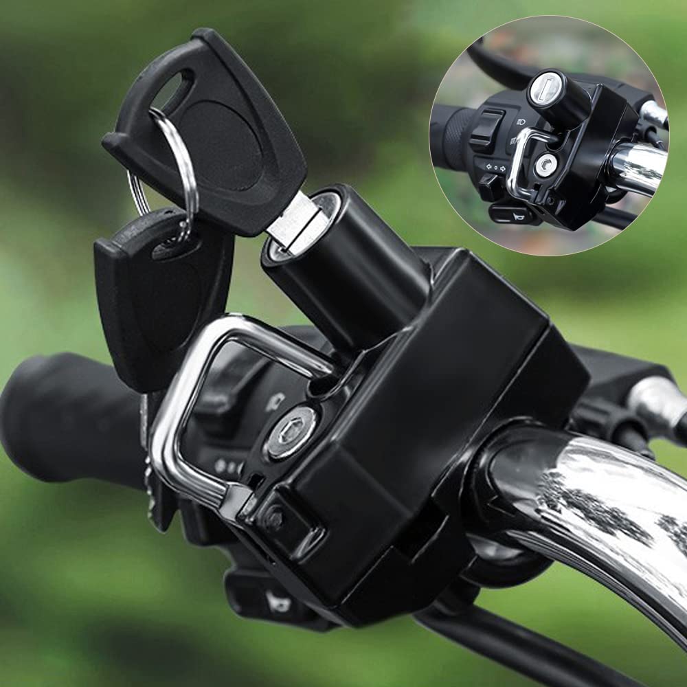 Samcos Motorcycle Helmet Lock, Helmet Holder, 1 Set, Multi-functional, Universal Holder, Anti-Theft, Motorcycle, Electric