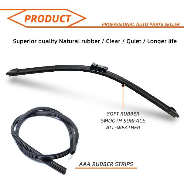 Auto Car Wipers 3PCS, 26"+18"+13" Front And Rear Replacement for Alfa Romeo Stelvio Tipo 949 SUV 2017-2020, Windshield Wiper Blades Original