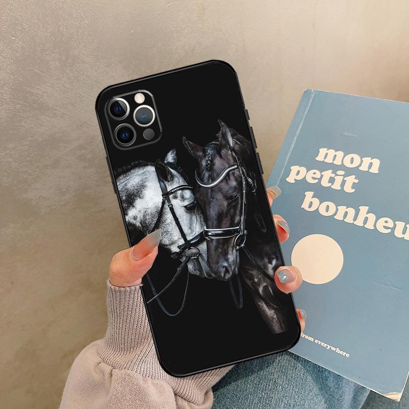 Domineering Cool Horse Case For iPhone 17 Air 16 15 14 13 11 12 Pro Max 13 Mini XR 15 16 Plus 16e Back Cover Shell