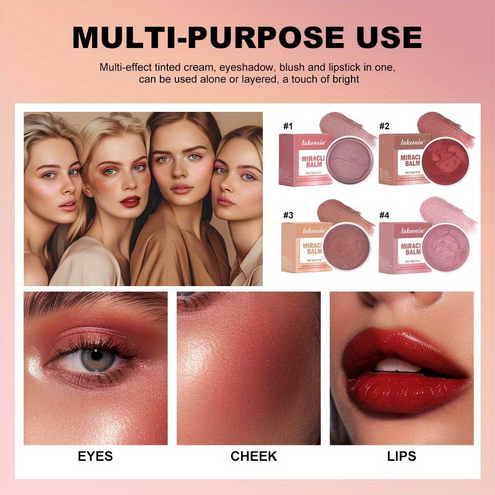 Creme-Rouge für Wangen Mulit Glow Balm Rouge-Balsam Gesichts-Make-up Strahlendes Finish Hydratisierend Cremig Leicht & Verblendbar Farbe Gesicht