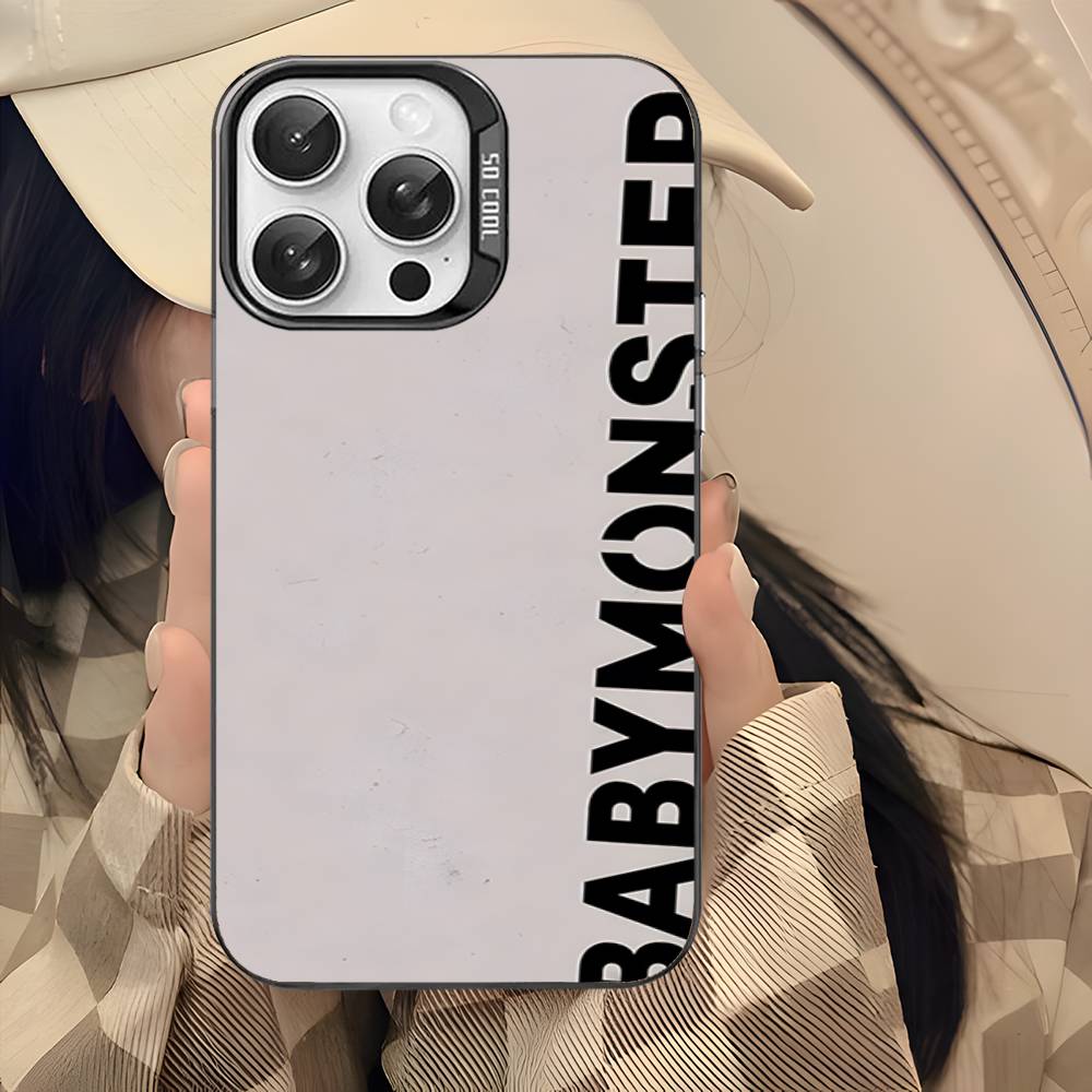 B-Baby M-Monster K-Kpop Phone Case For iPhone17 16 15 14 13 12 11 Pro Max Plus Color Matte Fundas iPhone 15 plus