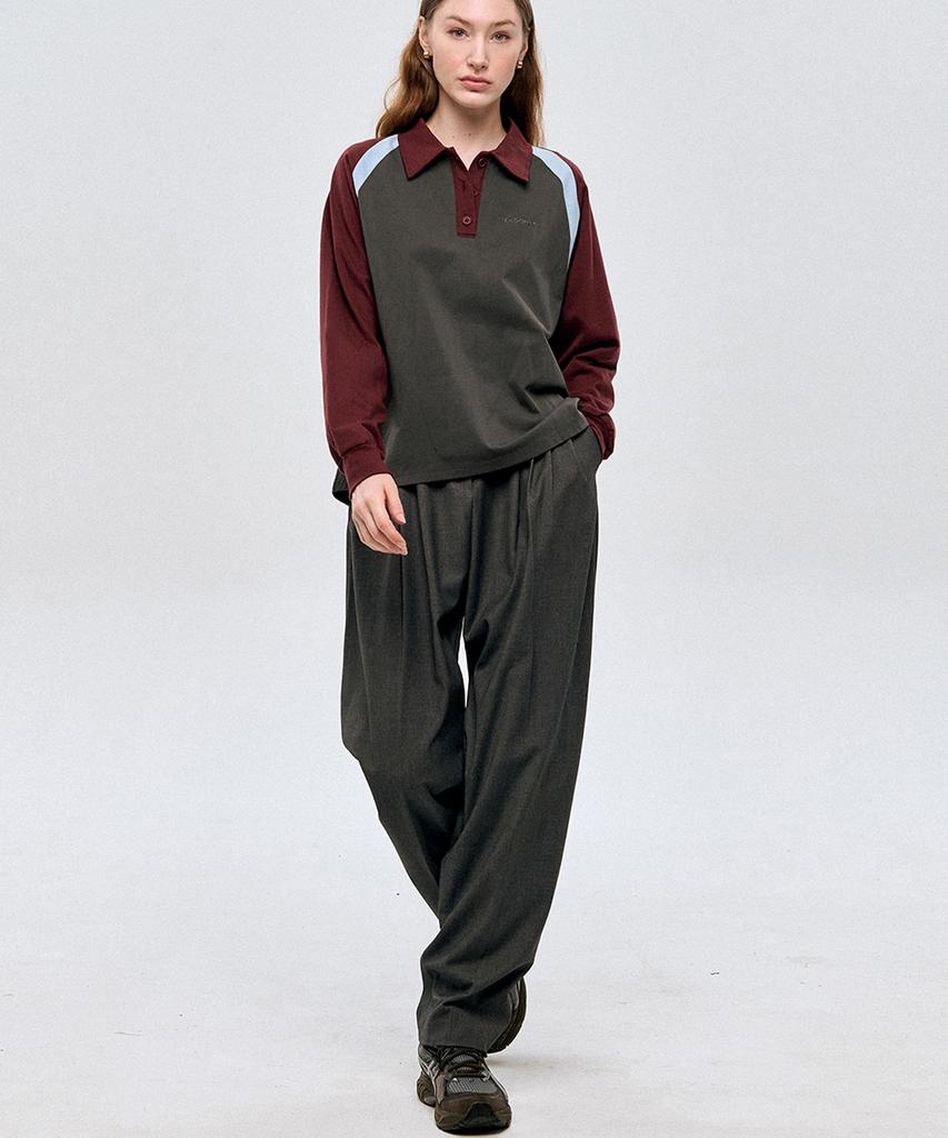 LESONNET Straight Wool Pants Grey