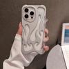 For iPhone 16 Pro Max Case Hollow Flame Design Matte TPU Phone Cover