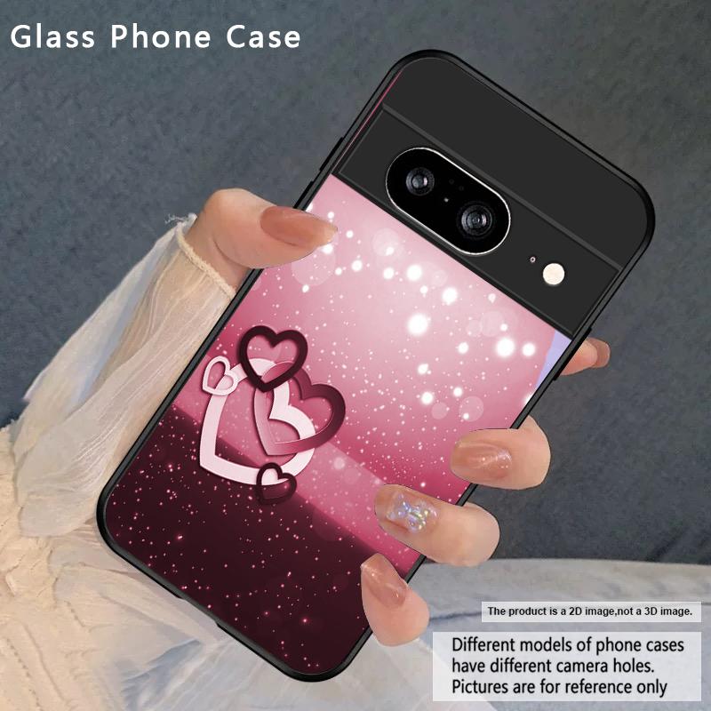 

Warm and romantic love For Google Pixel 10 Pro XL Pixel 9 Pro XL Pixel 8a 7a Pixel 7 Pro Pixel 8 7 9 10 Black Glass Phone Case Google Pixel 7