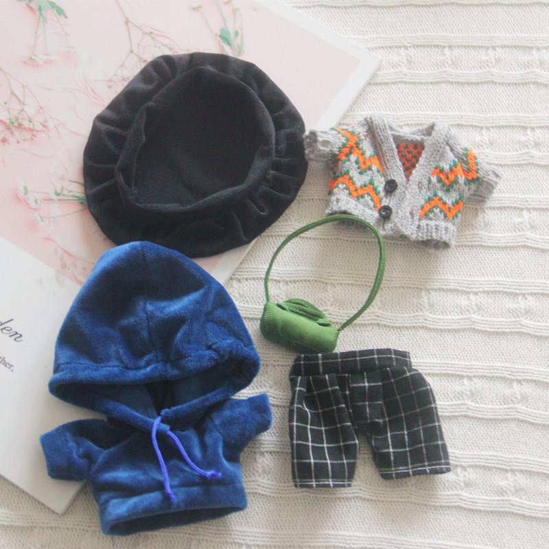 20cm Halloween Plush Doll's Clothes Pumpkin Hat pants Accessories star Korea Kpop EXO Idol Dolls Clothing Fans doll Lovely Gift