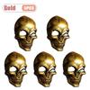 1-10PCS Halloween Horror Skull Mask Creepy Laughing Ghost Face Gold Silver Costume Prop for Party Cosplay Haunted House Decor