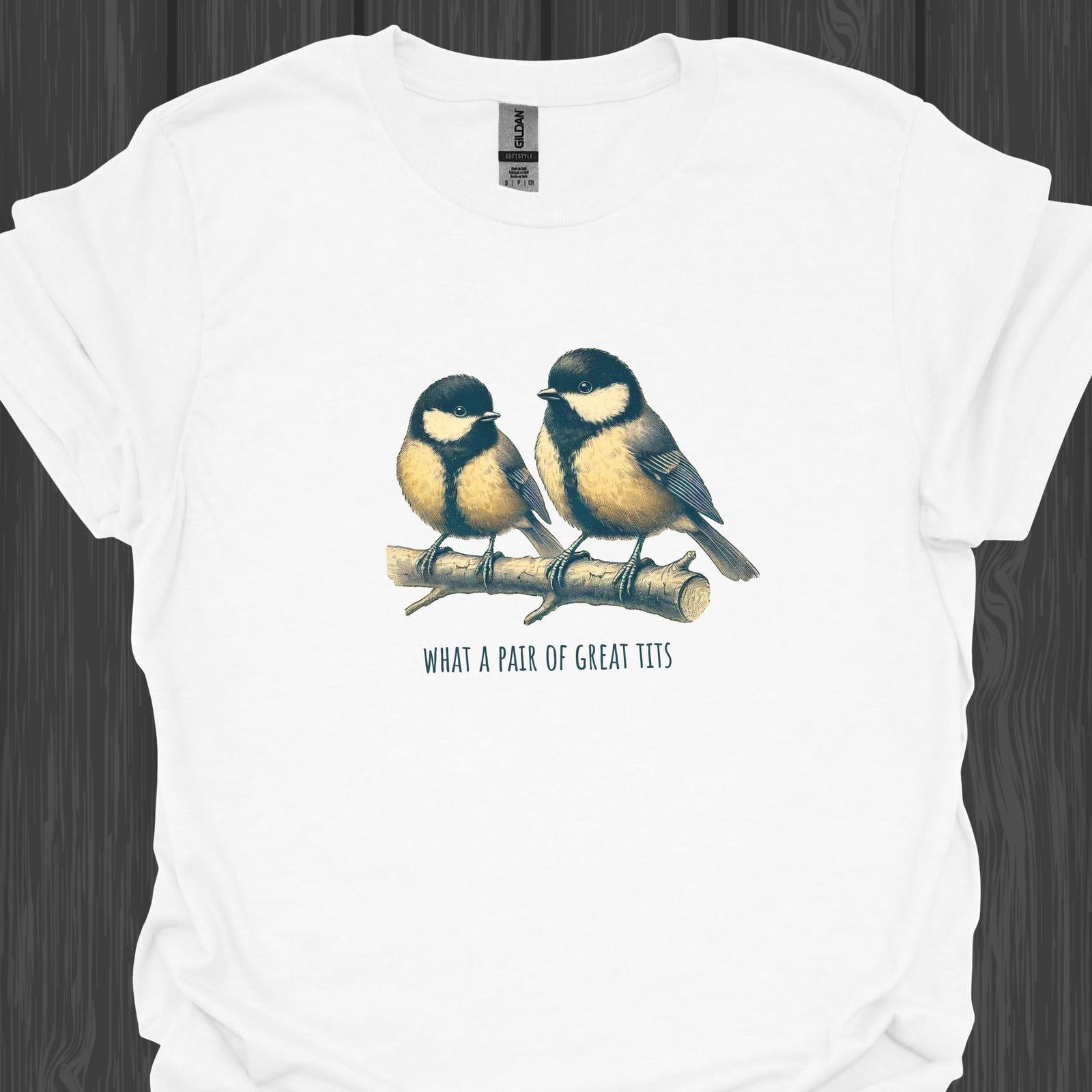 Funny Bird T-Shirt, Vintage Bird Nerd Shirt, Witty Gift for Bird Lovers S