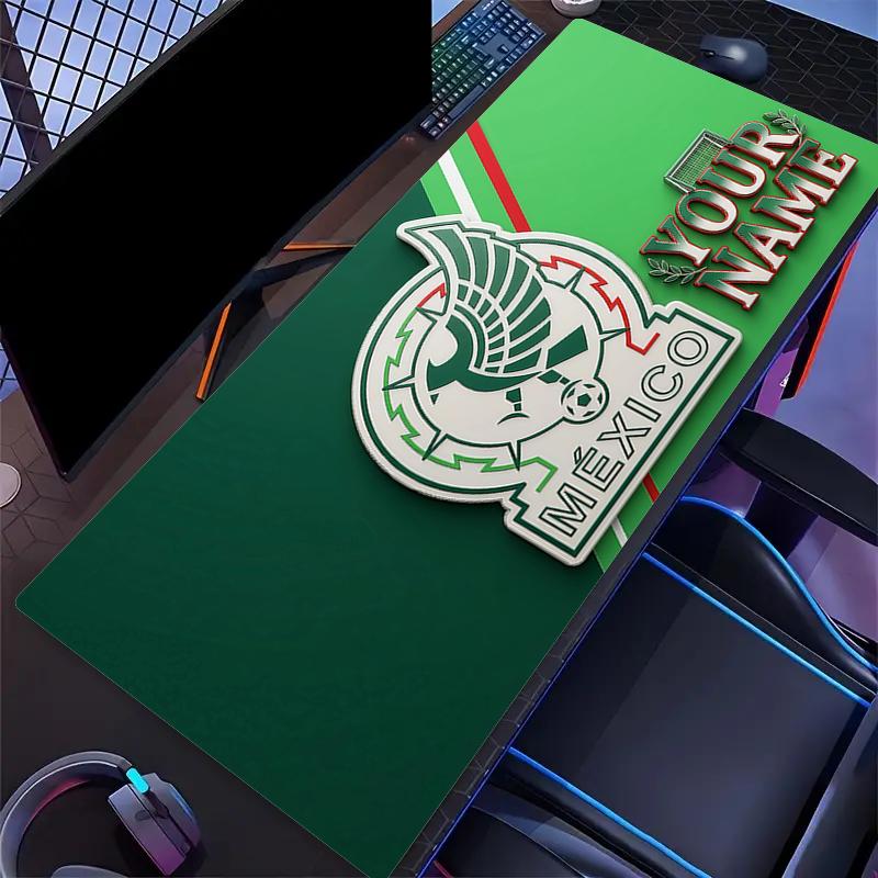 Custom Name,Mexico Mouse Pad, Large Gaming Desk Mat, Non-slip XXL Mousepad for Laptop & Tablet, Mini PC Playmat with Stitched Edges
