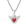 Love Angel Wings Necklace Titanium Steel Pendant Versatile Twist Chain Jewelry