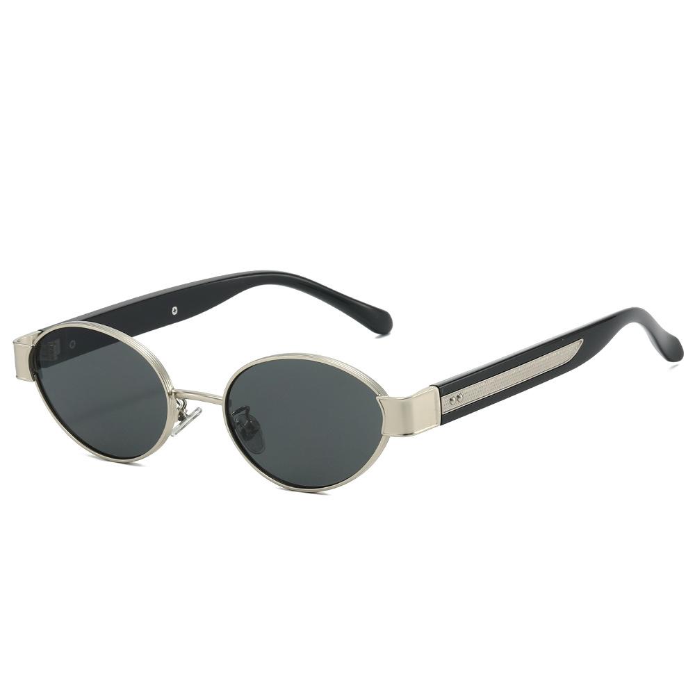 

Retro Oval Sunglasses Women Brand Designer Metal Frames VIntage UV400 Sun Shades Ins Fashoin Popular Eyewear Lentes de sol mujer серебряный серый