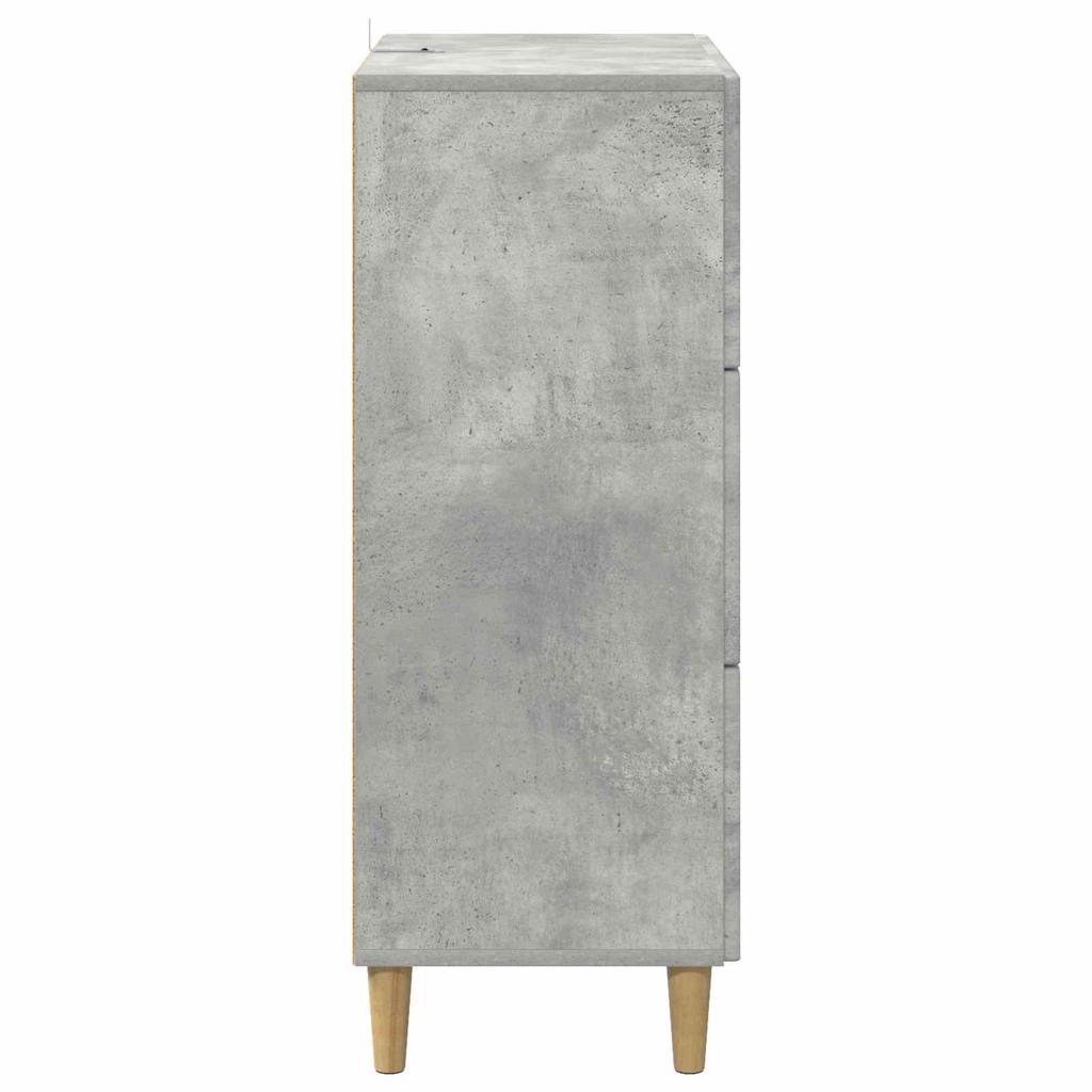 Drawer Cabinet Concrete Grey 66 x 34.5 x 90 cm Particleboard