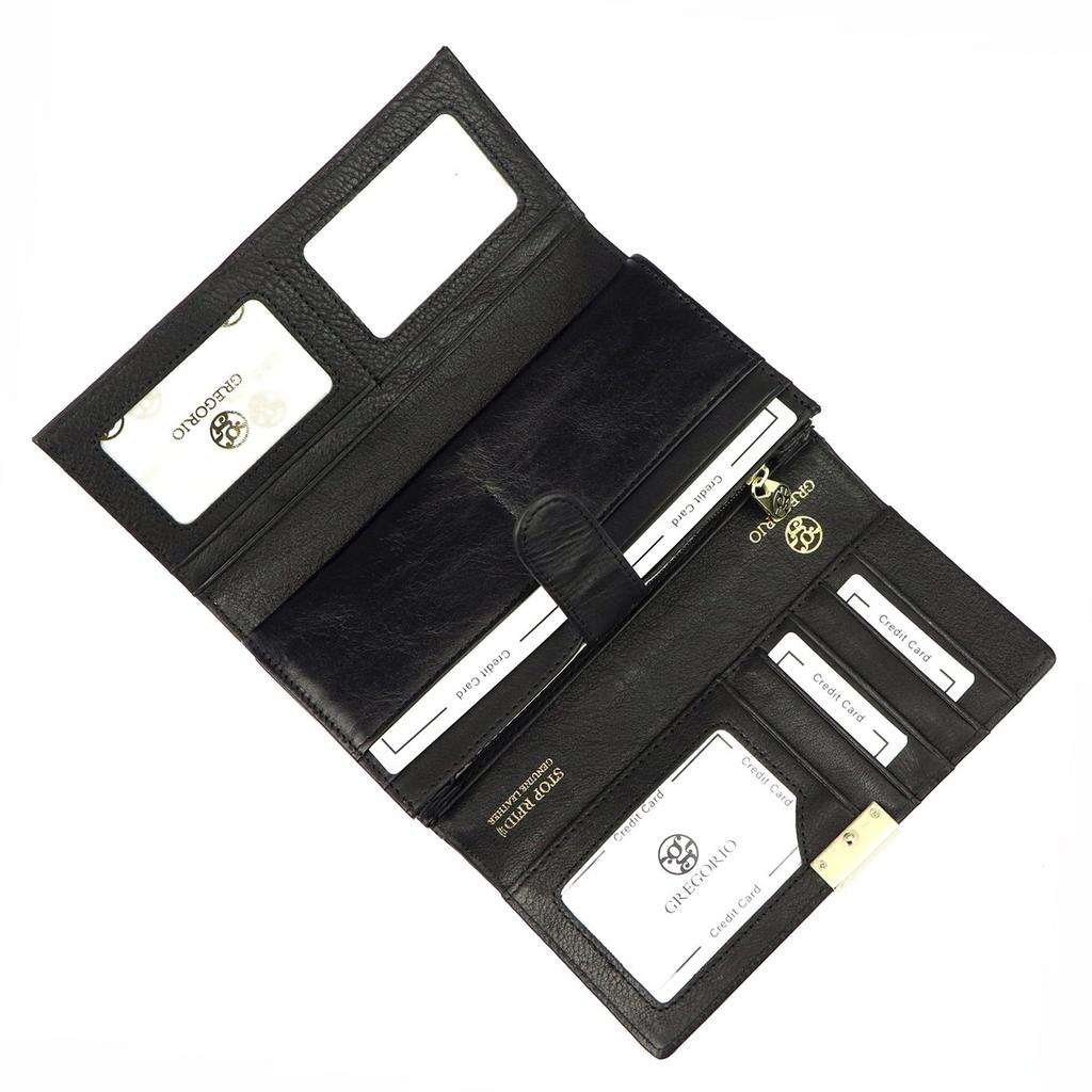 Classic Large Leather Women's Wallet Gregorio