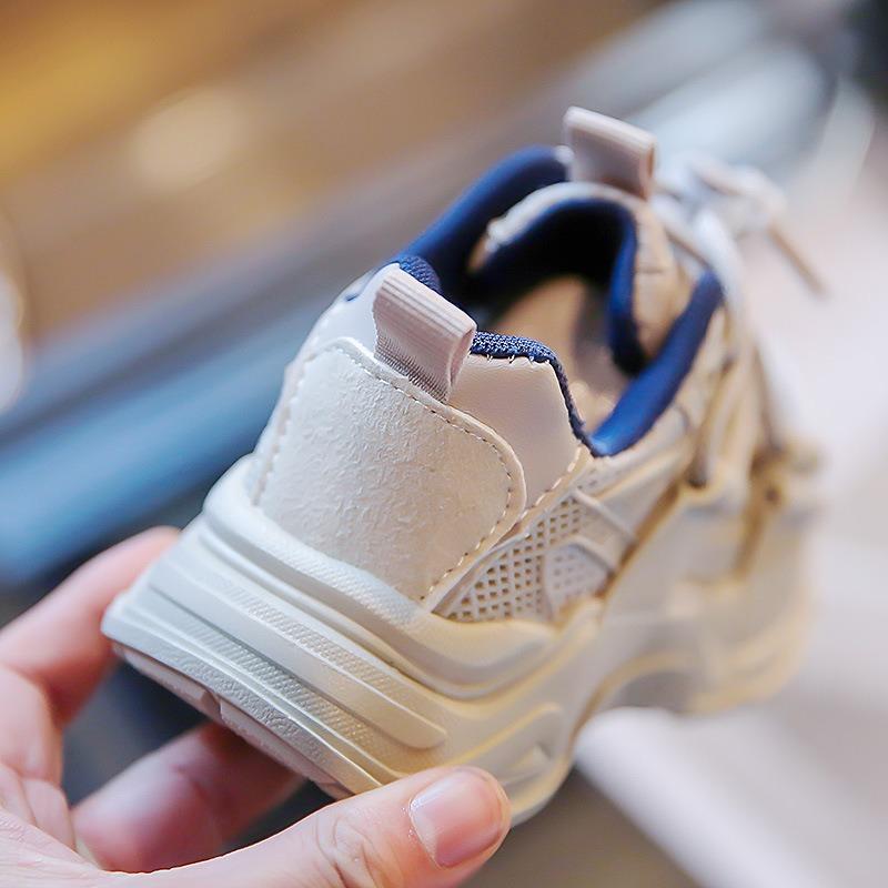 Children's Sports Shoes Spring and Autumn New Girls' Dad Shoes Breathable Mesh Casual Versatile Boys' Running Shoes Tide