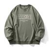 Plus Size Hoodie with Men's Letter Print and Fat Round Neck Pullover, Casual Sports Long Sleeved Top