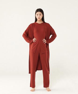 Pepoeo Tencel Wool Cardigan_Red