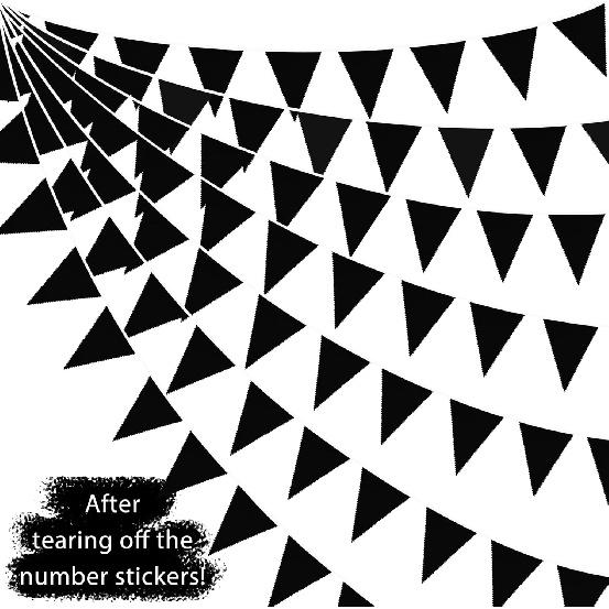 26FT Black Silver 30th Birthday Party Decorations Fabric Pennant Banner Garland Streamers for Women Mens Dirty Thirty 30 and Fabulous Birthday Cheers
