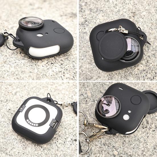 Silicone Protective Case for Insta360 GO Ultra Shockproof Action Camera Protector Cover Skin Shell with Lens Cap Sports Camera Accessories